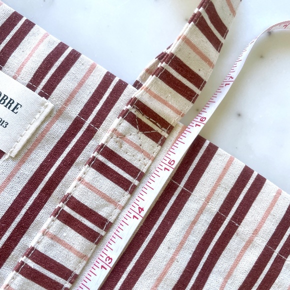 Sézane et Octubre Editions Paris 2013 Striped Tote Bag in Burgundy & Ecru - Picture 13 of 17